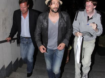 Besuch aus Hollwood: Adrien Brody war gestern Abend im "Grill Royal Restaurant" zu Besuch