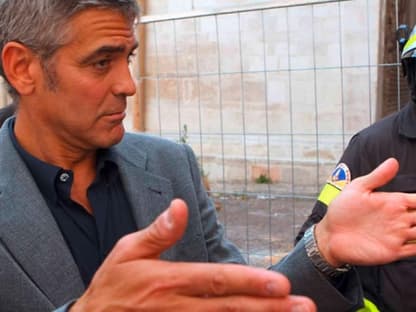 George Clooney in L´´Aquila 