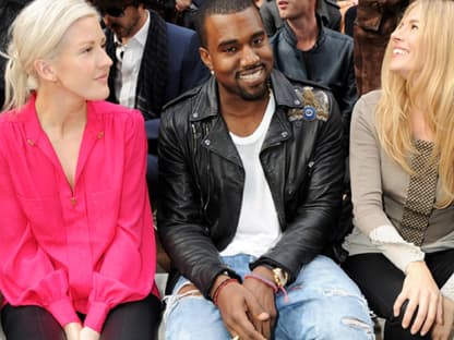 Hahn im Korb: Kanye West zwischen Ellie Goulding und Sienna Miller