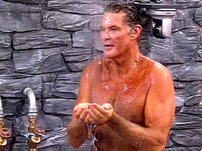 Ex-"Baywatch"-Star David Hasselhoff zeigt seinen trainierten Körper unter der Dusche