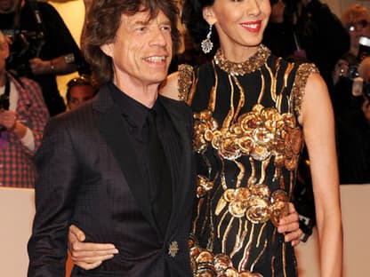 Mick Jagger mit Designerin L'Wren Scott