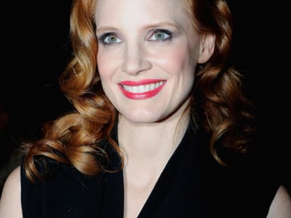 Jessica Chastain strahlte. Mal erschien sie gelockt ...