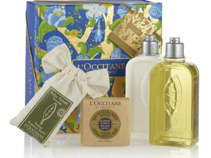 Ob Duftsäckchen, Karité-Seife, Körpermilch oder Duschgel, das alles finden wir in der L'Occitane Geschenkbox, ca. 35 Euro