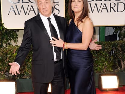 Scherzte auf dem Red Carpet: Dustin Hoffman mit Lisa Gottsegen