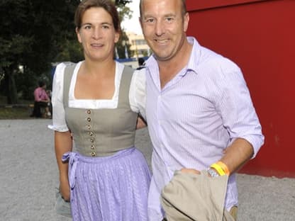 Schauspieler Heino Ferch und seine Frau Marie-Jeannette haben sich farblich abgestimmt