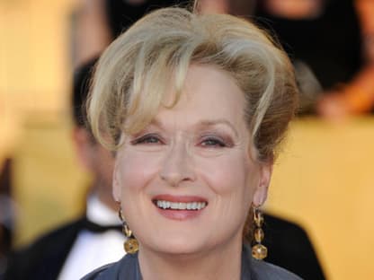 Meryl Streep strahlt in die Kameras