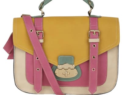 10. Juli 2012: Eiscremefarben zum Dahinschmelzen! Unwiderstehliche Satchel-Bag in Candy-Colors über newlook.com, ca. 25 Euro