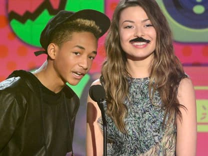 Auf der Bühne: Jaden Smith und Miranda Cosgrove 