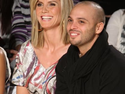 Heidi Klum und Richie Akiva in der ersten Reihe der Diane von Fürstenberg-Show
