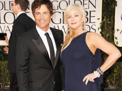 Bitte Lächeln! Schauspieler Rob Lowe mit Sheryl Berkoff