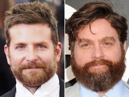 Herrlich lustig! Mit seinem Rauschebart ähnelt Bradley Cooper seinem "Hangover"-Kollegen Zach Galifianakis mehr denn je! 