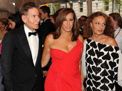 Calvin Klein mit Donna Karan und Diane von Furstenberg