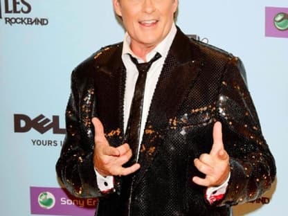 David Hasselhoff zeigte sich vor der Show gut gelaunt. Aber auch an diesem Abend schien er nicht ganz nüchtern zu sein