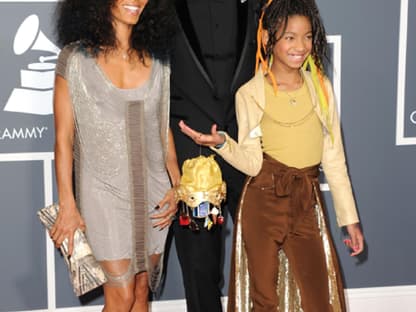 Familienausflug zu den Grammys: Will Smith mit Ehefrau Jada und Töchterchen Willow