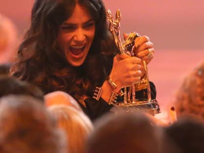 Salma Hayek freute sich riesig über ihr goldenes Rehkitz