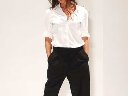 Der gefeierte Star am Fashion-Himmel: Victoria Beckham nach ihrer Show