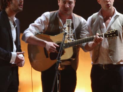 Die Jungs von "Mumford & Sons" auf der Bühne