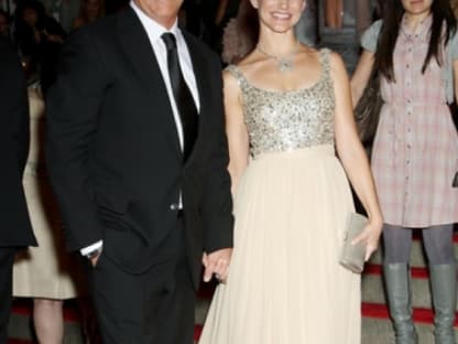 Kristin Davis mit Designer Michael Kors, der auch ihr Kleid designte