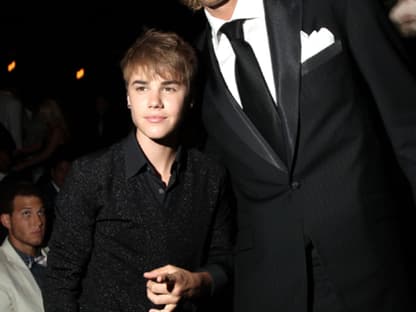 David trifft Goliath: Justin Bieber und Dirk Nowitzki posierten für ein Foto