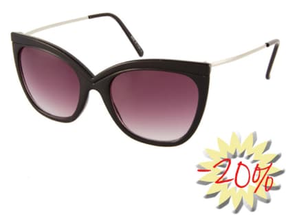 Sonnenbrille im Cat-Eye Design von <a title="http://shop.ok-magazin.de/asos-ridge-sonnenbrille-im-katzenaugen-design,1um0y3ja7g8ikvd5,i" href="http://shop.ok-magazin.de/asos-ridge-sonnenbrille-im-katzenaugen-design,1um0y3ja7g8ikvd5,i" target="_blank">Asos, ca. 12 Euro</a>