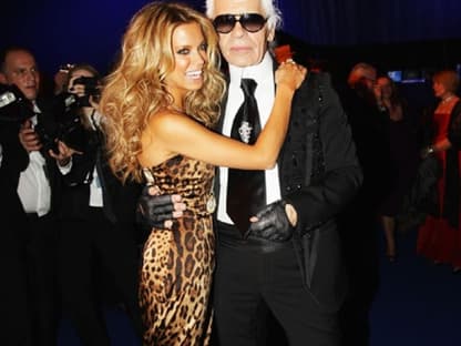  Sylvie van der Vaart und Karl Lagerfeld