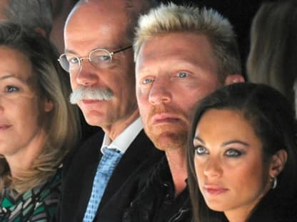 Boris Becker und seine Freundin Lilly Kerssenberg bei der Show des Modelabels "LaLa Berlin"