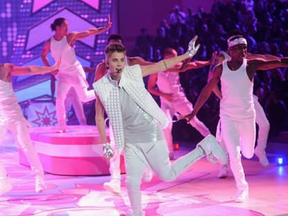 Auch Justin Bieber performte auf der Bühne