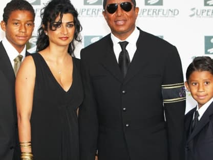 Jermaine Jackson brachte neben seiner Frau Halima Rashid, auch seine Söhne Jermajesty und Jaffer mit