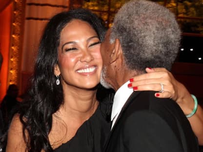 Model Kimora Lee und Morgan Freeman hatten sichtlich Spaß