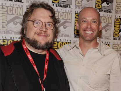 "Don't be afraid of the Dark"-Produzent Guillermo del Toro und Regisseur Troy Nixey vor der Präsentation ihres neuen Films