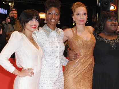 Die Frauen aus "Yelling to the Sky": Die Schauspielerinnen Zoe Kravitz, Yolanda Ross, die Regisseurin des Films  Victoria Mahoney und Schauspielerin Gabourey Sidibe