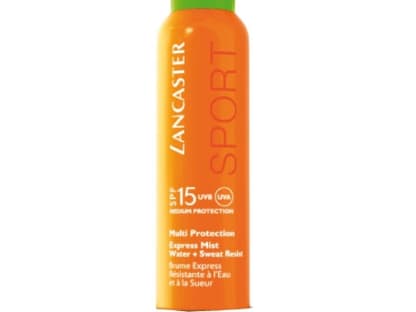 SchweiÃ´­resistent "Multi Protection Express Mist Water   Sweat Resist SPF 15" von Lancaster, 125 ml ca. 29 Euro