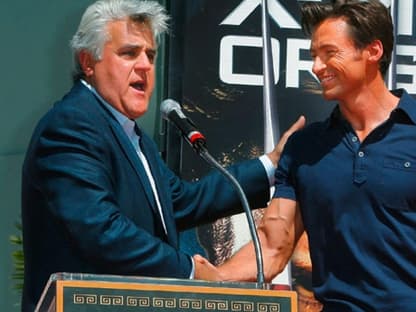 Hugh Jackman und Jay Leno