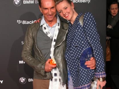 Wolfgang Joop mit seiner neuen Muse Model Natascha 