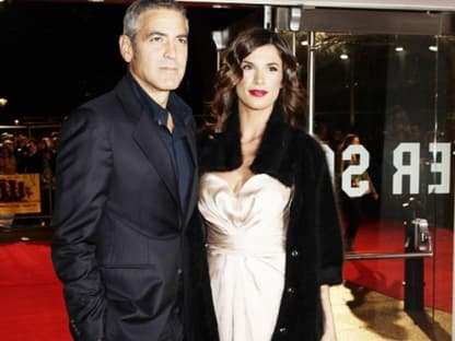 George Clooney kam mit seiner derzeitigen Freundin, der italienischen Schauspielerin Elisabetta Canalis, nach London