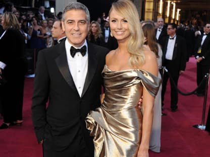 Oscar-Anwärter George Clooney mit seiner aktuellen Freundin Stacy Keibler