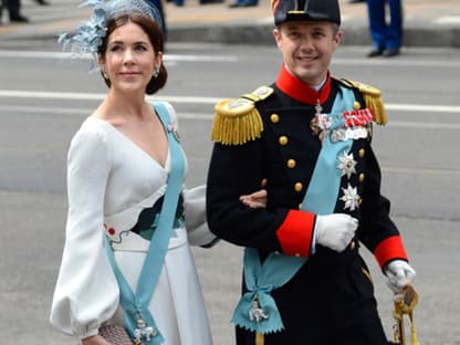 Prinzessin Mary von Dänemark mit Kronprinz Frederik von Dänemark