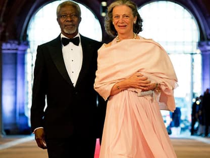 Der ehemalige UN-Generalsekretär Kofi Annan mit seiner Frau Nane Lagergren