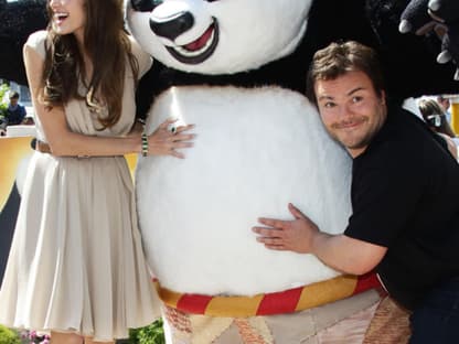 Cooles Trio: Angelina Jolie, der Panda und Jack Black