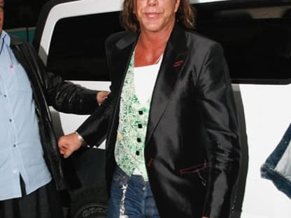 Zu Gast bei der Pariser Fashion Week: Schauspieler Mickey Rourke