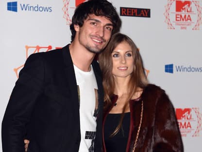 Der deutsche Fußball-Nationalspieler Mats Hummels und Cathy Fischer