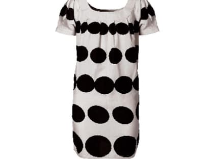 Minikleid 
mit Sixties Druck von Jackpot, 
ca. 70 Euro