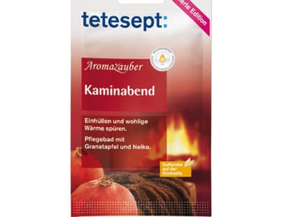 Ab sofort kann man einen Kaminabend auch ohne Feuerstelle geniessen - einfach mit dem Badesalz in der Badewanne abtauchen - wunderbar! "Aromazauber Kaminabend" von Tetesept, 60g, ca. 1, 40 Euro