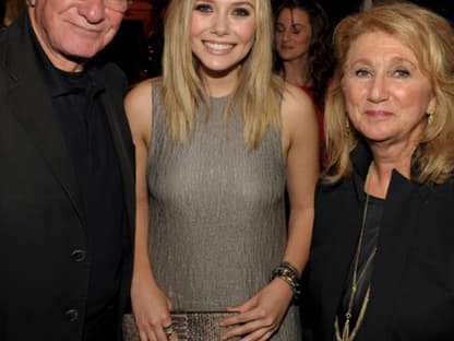 Edel-Juwelier David Yurman, mit Hollywood-Nachwuchs Elizabeth Olsen und seiner Frau Sybil Yurman