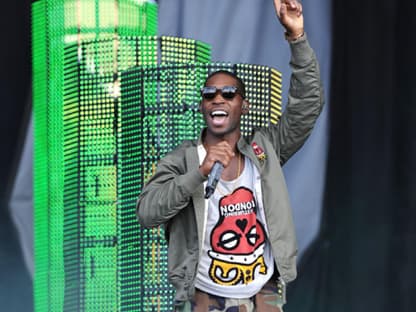 Cool: Rapper Tinie Tempah beim so genannten "Isle of Wight Festival"