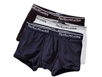 Für den Freund: Boxer Briefs Dreierpack von Ralph Lauren, ca. 150 Euro