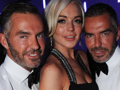 Dean & Dan Caten (D2Squared) mit Lindsay Lohan