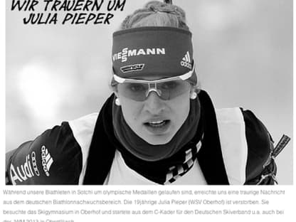 Diese Meldung veröffentlichte "Biathlon Online"