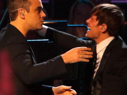 Früher waren sie die besten Freunde, heute stehen sie sich immer noch sehr nahe: Robbie Williams und Mark Owen