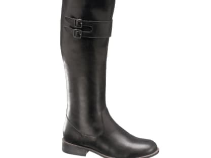 Also streift die Skinny-Jeans über, Mädels und ab geht’s im vollen Galopp Richtung Fashion-Herbst! Schwarze Stiefel von Deichmann, ca. 70 Euro